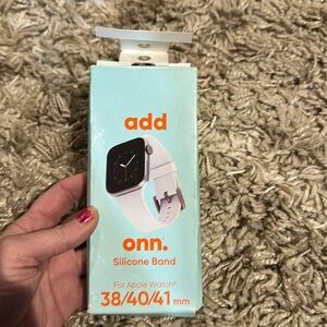 onn. Silicone Band for 38/40/41mm Apple Watch®, White